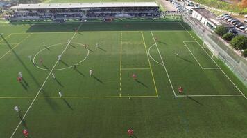 futebol Combine aéreo Visão video