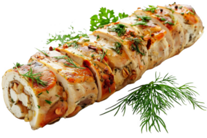 juteux Viande Roulade avec sauce et persil png