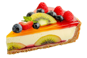 Cheesecake Topped With Fresh Fruit png