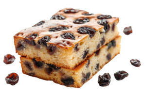 Nahansicht von zwei Rosine Kuchen png