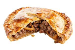 Halved Meat and Cheese Pie png