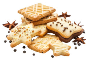 Pile of Cookies With Star Anise png