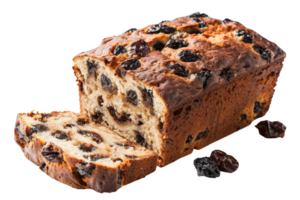 Raisin cake Loaf Surrounded by Raisins png