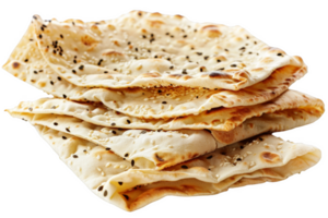 Stack of Lavash With Black Pepper png