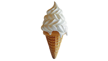 Ice Cream Cone No Background Applicable to Any Context Perfect for Print on Demand png