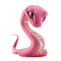 3d desenho animado cobra serpente logotipo ilustração não fundo png