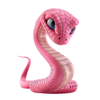 3D Cartoon Cobra Snake Logo Illustration No Background png