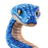 3d dessin animé cobra serpent logo illustration non Contexte png