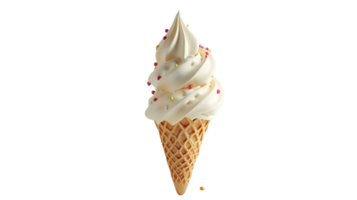 Ice Cream Cone No Background Applicable to Any Context Perfect for Print on Demand png