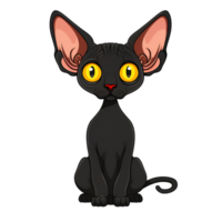 fofa desenho animado estilo sphynx gato logotipo ilustração não fundo aplicável para qualquer contexto perfeito para impressão em exigem mercadoria png