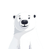 2d dessin animé polaire ours logo illustration non Contexte mignonne numérique ouvrages d'art parfait pour impression sur demande png