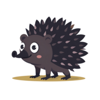 Cartoon Style Porcupine Logo Illustration No Background png