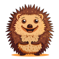 Cartoon Style Porcupine Logo Illustration No Background png