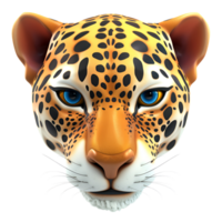 3d tekenfilm luipaard jaguar Nee achtergrond logo illustratie perfect voor afdrukken Aan vraag naar png