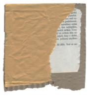 årgång klippbok notera papper tom. rev papper med trasig kant. isolerat på transparent bakgrund png