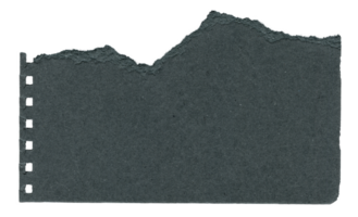 Black Textured Torn Paper Edge. Ripped Craft Paper for Scrapbooking and Collages png