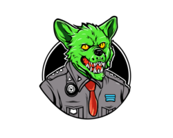 en tecknad serie zombie hund transparent bakgrund png