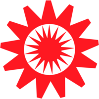 . Red beams firework. Best for sale sticker, price tag, quality mark. png