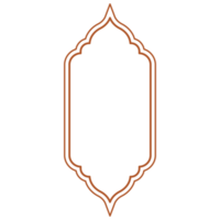 islamic och ramadan kareem fönster i orientalisk stil. gräns och ram med modern boho. png