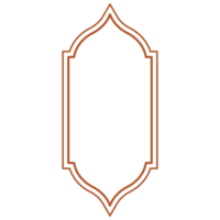 islamic och ramadan kareem fönster i orientalisk stil. gräns och ram med modern boho. png