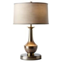 modern luxury table lamp front elevation isolated on transparent background. png