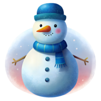 Snow man isolated on transparent background. png