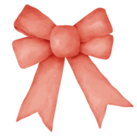 Red ribbon bow watercolor png