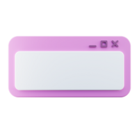 Pop Up Warning User Interface 3D Render png