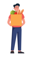 Lieferung Mann halten Lieferung Box png