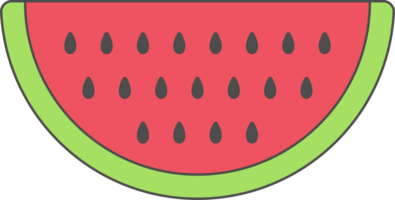 vattenmelon illustration isolerat bakgrund png