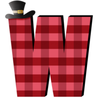 plaid kleding stof alfabet cliparts png