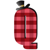 plaid en tissu alphabet cliparts png