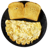 omelete com pão prato png