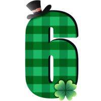 Saint Patrick day number clipart png