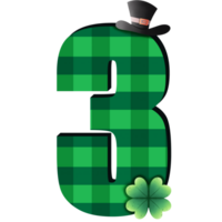 Saint Patrick day number clipart png