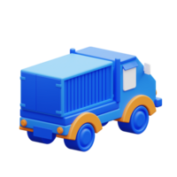 3d illustration delivery by cargo car png