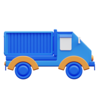 3d illustration delivery by cargo car png