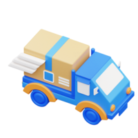 3d illustration fast delivery by car png