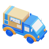 3d illustration gratuit avec livraison voiture png