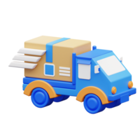 3d illustration vite livraison par voiture png