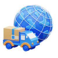 3d ilustração global Logistick png