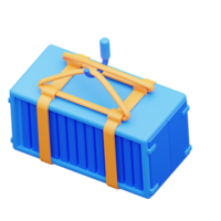 3d ilustración carga caja png