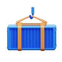 3d ilustración carga caja png