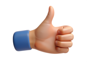 3d thumbs-up icon, digital approval symbol, positive feedback sign, like gesture graphic, online endorsement image png