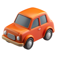 Orange 3d car icon for modern interface design, suitable for web, apps, and creative projects png