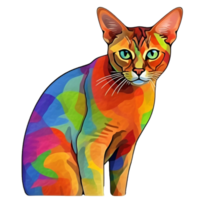 contento abisinio gato png