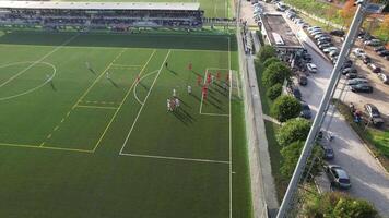 Soccer Match Aerial View video