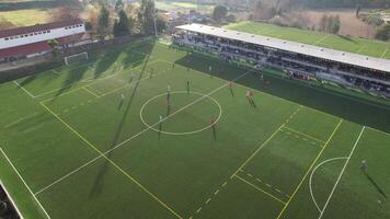 Fußball Spiel Antenne Aussicht video