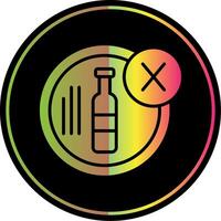 No Alcohol Glyph Due Color Icon Design vector