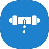 Leak Detector Glyph Curve Icon Design vector